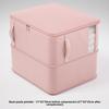 Cotton Duvet Storage Bag With Silk Satin Fabric For Home Bedroom Organizer