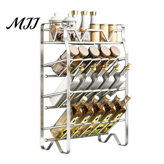Stainless Steel Seasoning Rack Spice Rack, 2/3/4 Tier Condiment Organizer for Multi Layer Countertop, Multi-purpose Multi-Layer Bottle Holder Kitchen