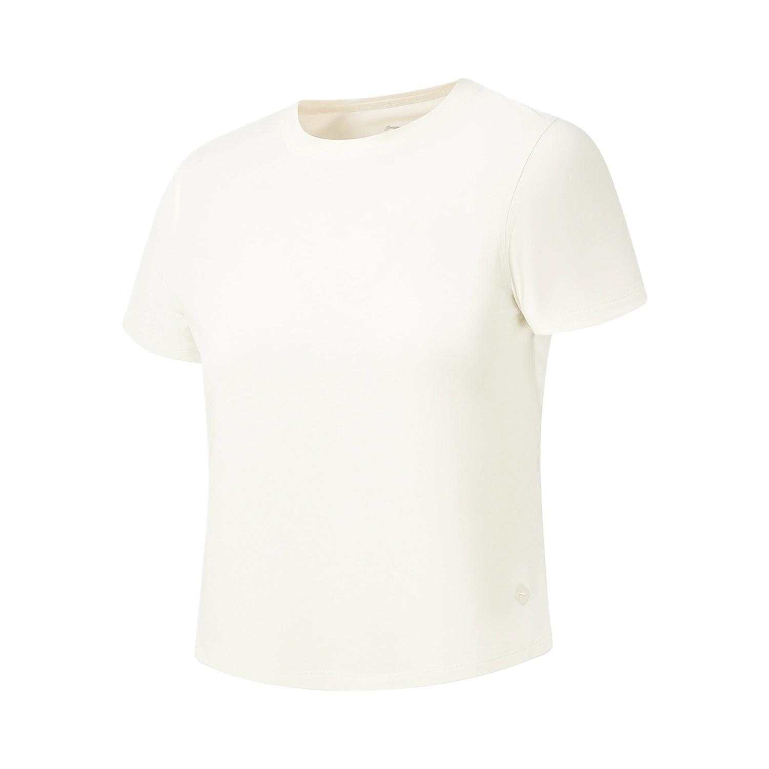 Li-Ning Fitness Solid Color Short Sleeve Regular Sleeve T-Shirt Women tops ATSW498-1 S