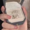 Elegant Irises Flower Adjustable Rings Silver Color Adjustable Rings Highlighting Elegant And Stylish Floral Designs