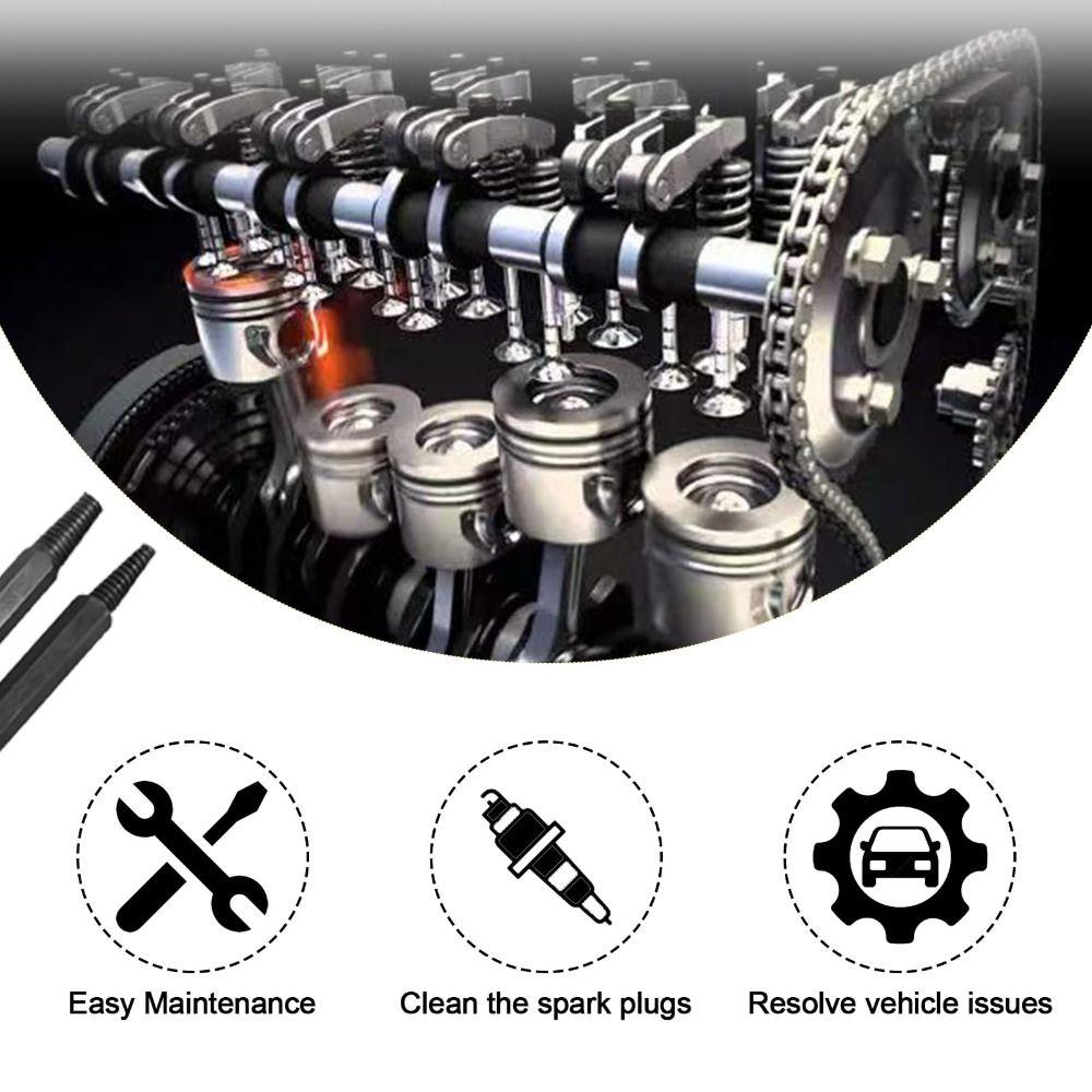 Carbon Steel Broken Spark Plug Remover Multi-purpose Universal Broken Bolt Remover Rugged Spark Plug Extractor Tool Car Repair