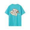 New Era Stadium Feast Series Printed Crew Neck Short Sleeve T-Shirt Unisex Tops Light-Blue 14529265