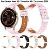 18mm Chytrý řemínek na hodinky z umělé kůže Pro Garmin Venu 3S 2S Vivoactive 4S Forerunner 265S 255S Náramek Řemínek