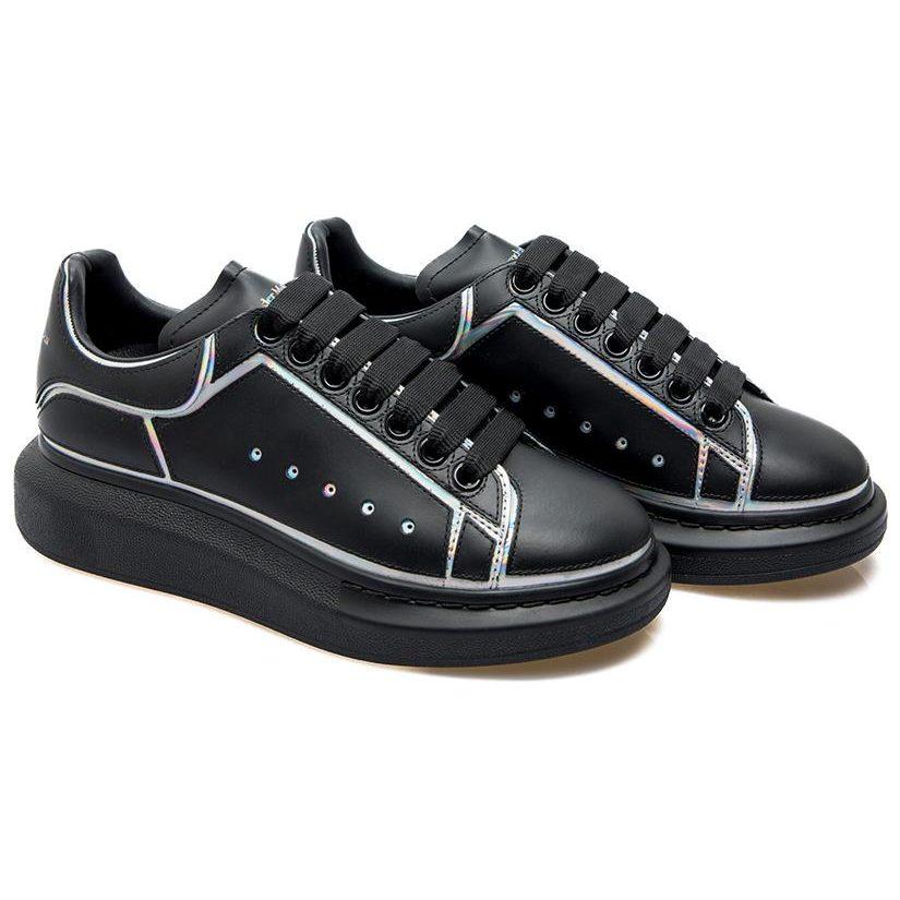 Alexander Mcqueen Oversized Sneakers Black White Outline 645868WIBNV1587