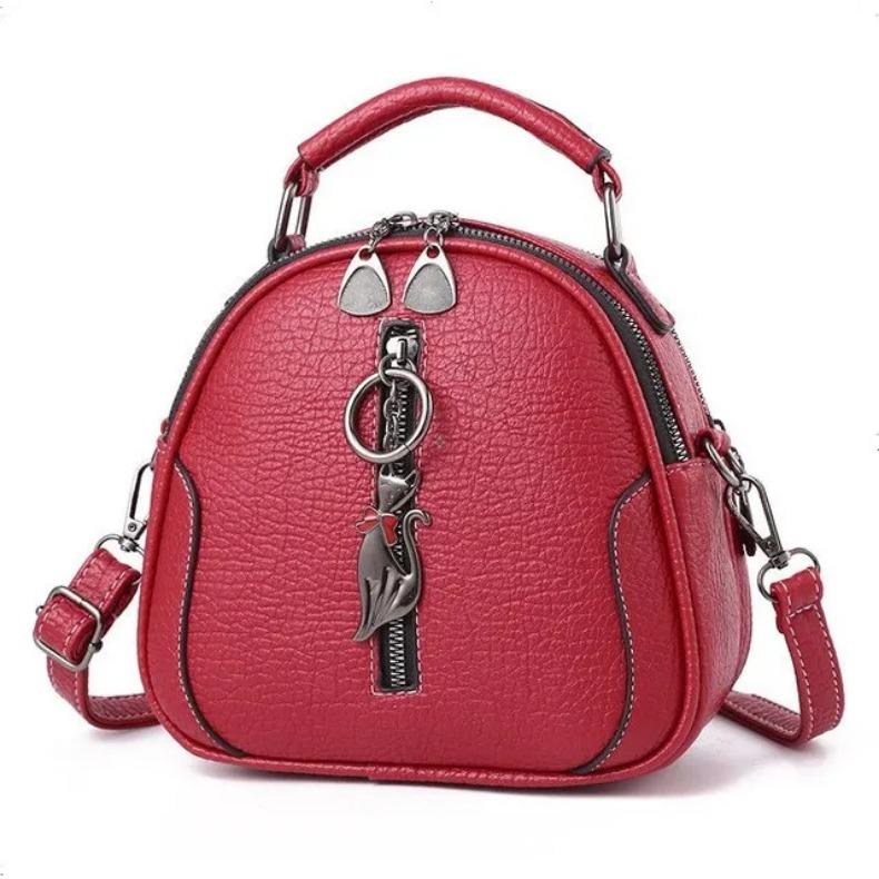 High Quality solid PU Leather Women Bag Ladies Crossbody Messenger Shoulder Bags Vintage Handbags kitten ornaments