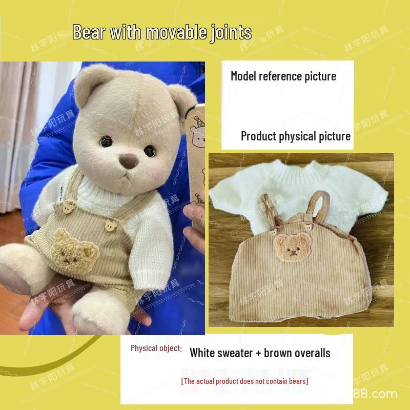 11-Joint Bear Plush Doll: Transformable Rag Doll Gift for Girls