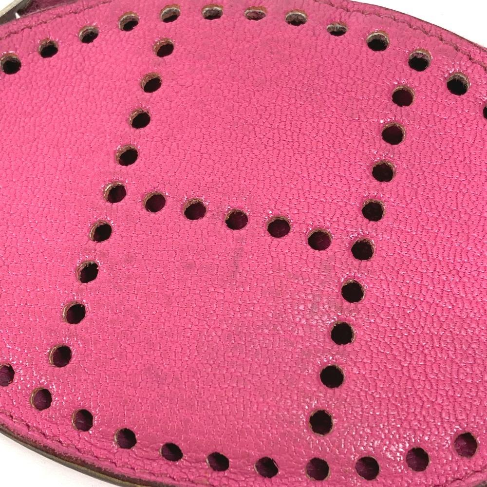HERMES Evelyne logo Wallet Coin Compartment Zip Around coin purse Chevre pink