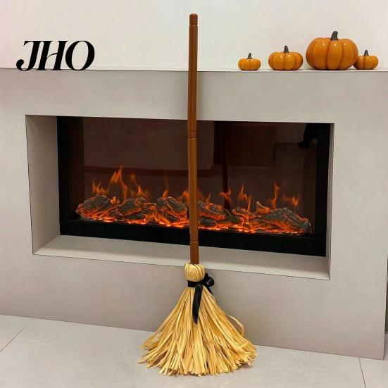 Decoraciones para Fiesta de Halloween en Interiores Escoba Sonora, Escoba de Bruja Móvil con Efectos, Decoración Misteriosa para el Hogar Festivo Juguete Mágico Espeluznante para