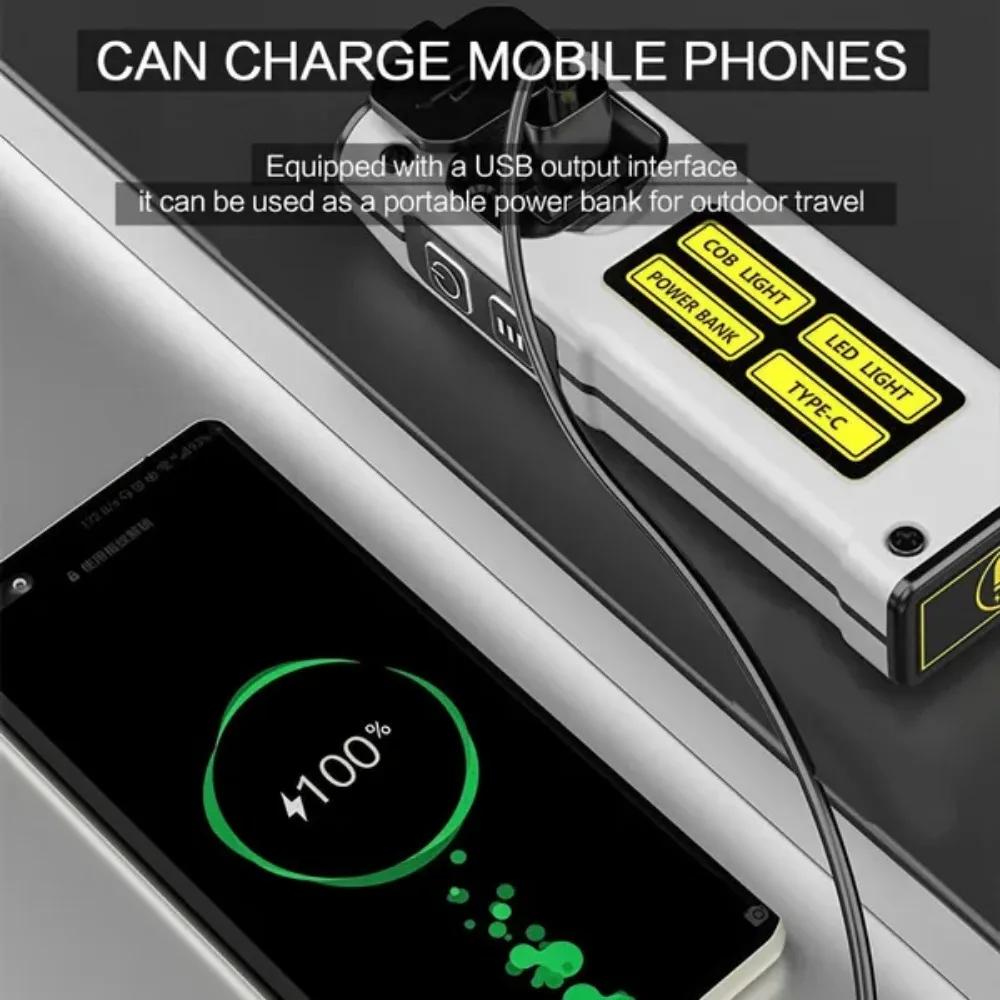 Versatile DualLight Source Flashlight Magnetic Work Light Emergency Outdoor Lighting Suitable for Outdoor Emergency Outdoor Work