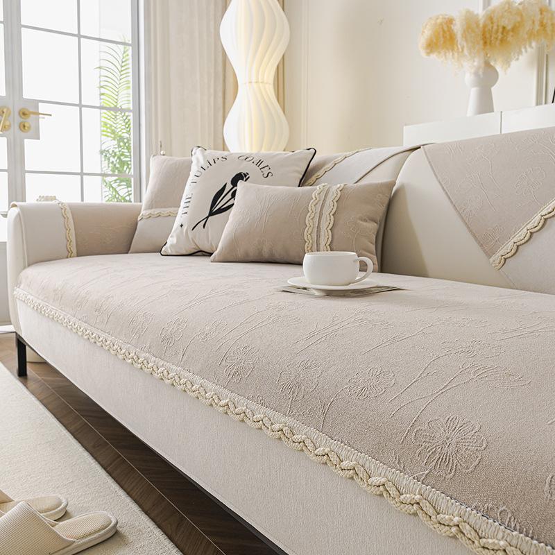 Light Luxury High-End Chenille Sofa Cushion  New Four-Season Universal Fixed Non-Slip Sofa Seat Cushion Cross-Border