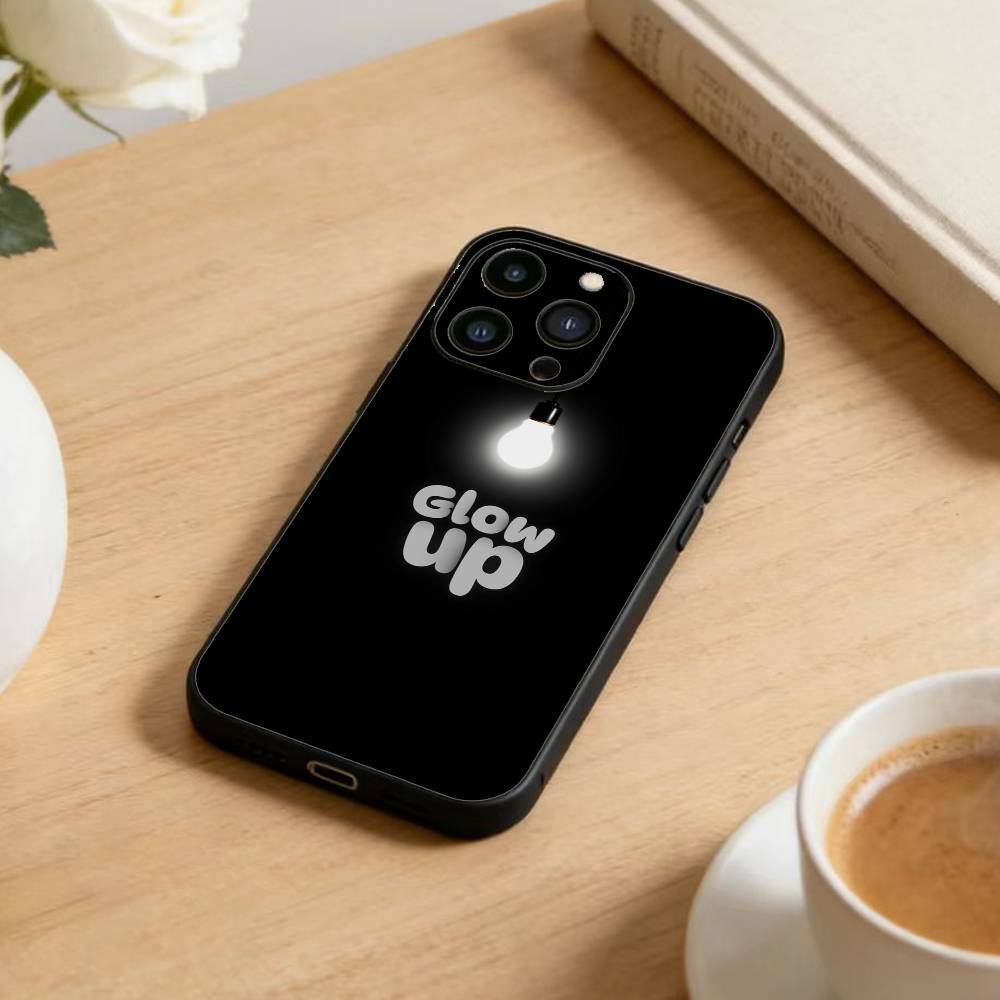 GO OUT A-Alphabet   Phone Case For iPhone17,16,15,14,13,12 Plus,Max Soft Silicone Black Cover