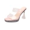 Summer New Sexy Transparent Crystal and Waterproof Table Cool Slippers Women's Wear Night Stage Catwalk High-heeled Sandals