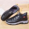 Middle Aged and Elderly Men's Winter Thick Warm Sports Shoes Non Slip Waterproof Fleece Lined Slip On Dad Shoes