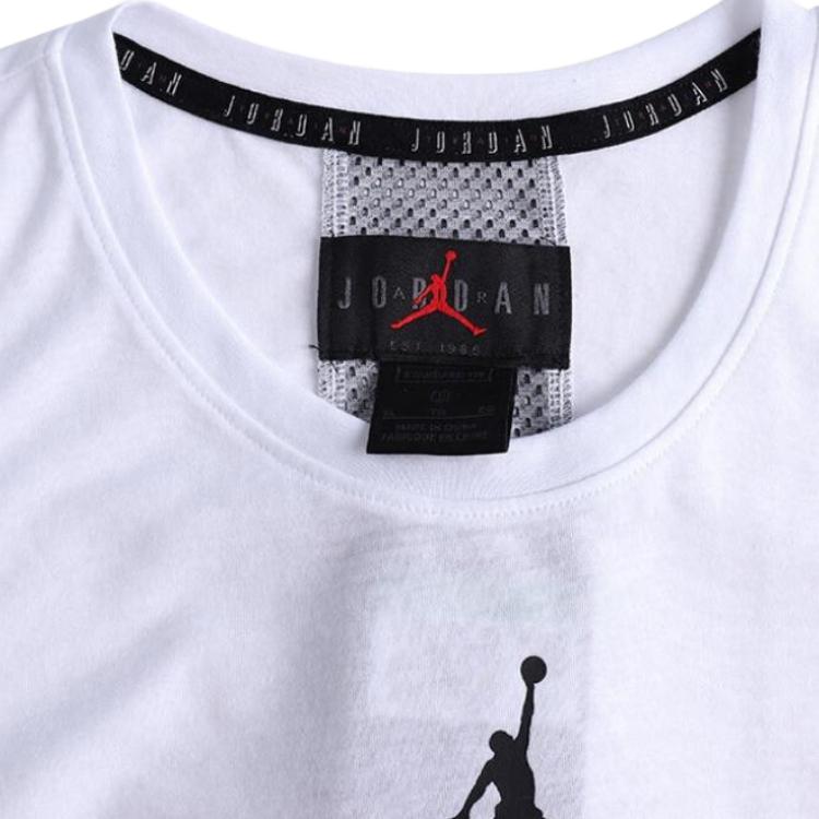 Jordan Air Logo Print Breathable Basketball Vest Men Tops White CZ7851-100