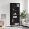 VidaXL Black Buffet 69.5x32.5x180 Cm Engineered Wood 3189582