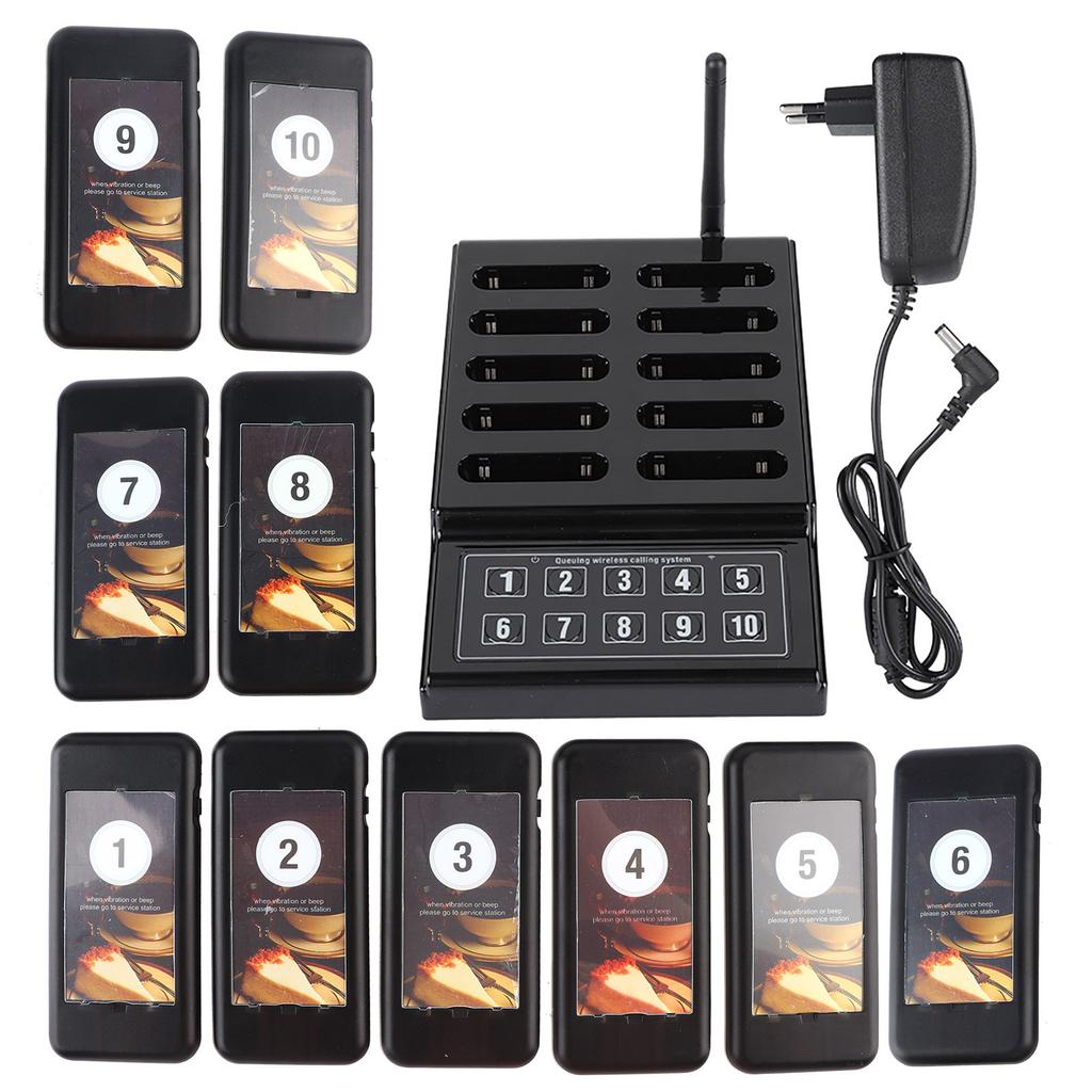 Wireless Pager System Restaurant Queuing Calling System 10 Pager