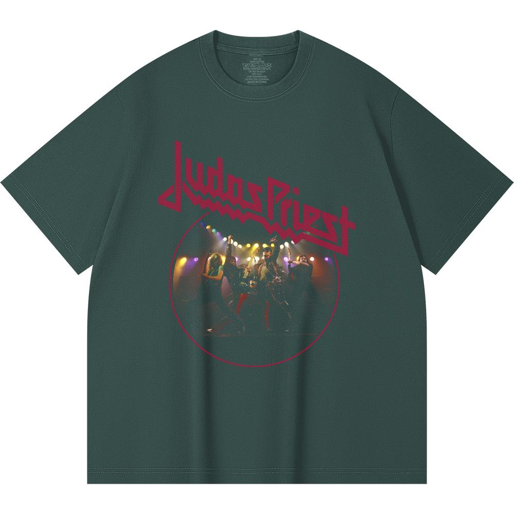 230 Gsm 100% Cotton Heavy Metal T-Shirt  Rock Band Popular Music Print Unisex Heavy Cotton T Shirt