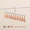 Adjustable Baby & Kids Clothes Rack with Trouser Clips and Small Hangers