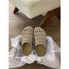 Thick-soled Bag Head Slippers for Women To Wear New Fashionable Hollowed-out Beef Suede Lazy One-pedal Sandals