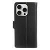 For iPhone 14 Pro Wallet Case with Dual Magnetic Clasp Litchi Textured Leather Flip Stand Phone Cover