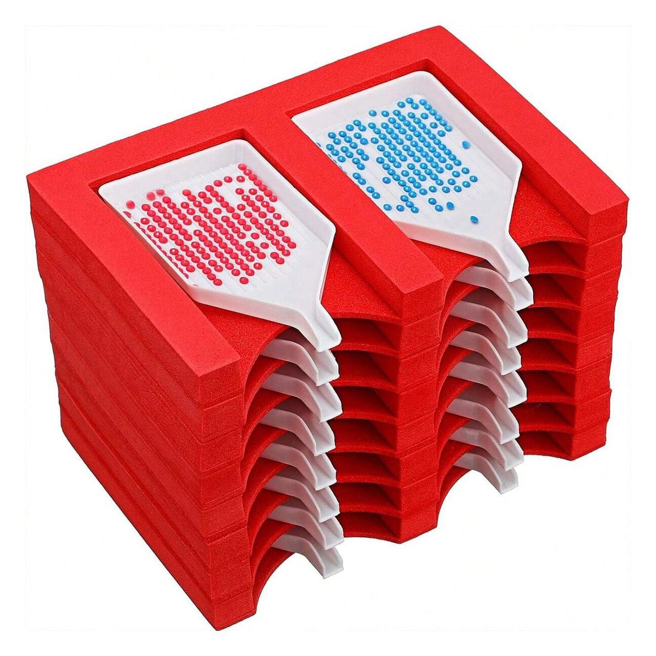 

16-слотовый ящик для хранения с алмазной росписью Лоток для аксессуаров с алмазной росписью Рама для лодки Tado Ящик для инструментов с алмазной росписью DIY Crafts (16 белых подносов)