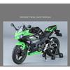 1/12 Kawasaki Ninja 400 Alloy Diecast Motorcycle Model Vehicle Collection Sound & Light Off Road Autocycle Toy Car Model