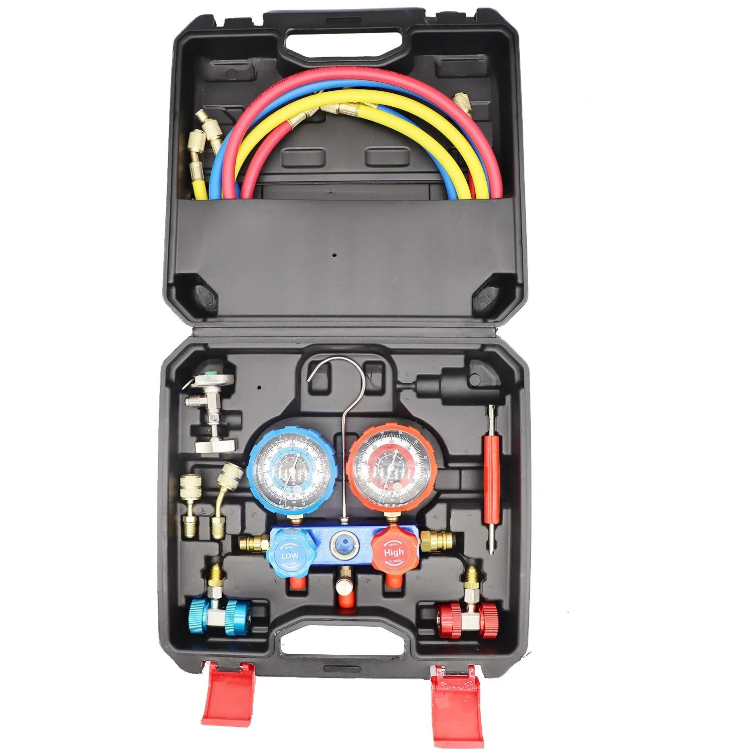 

R134a refrigerant automobile fluoride meter refrigerant pressure gauge refrigerant double gauge valve air conditioner fluoride