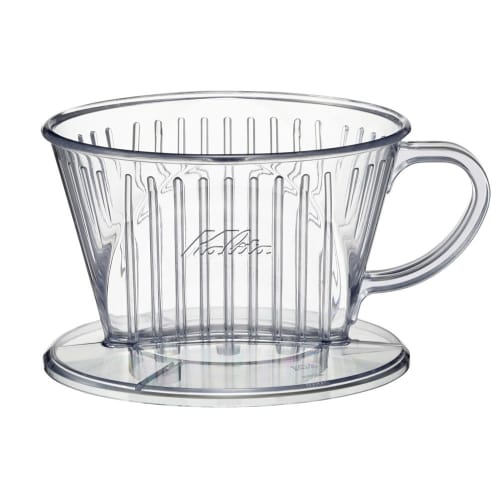 Kalita Coffee Dripper, 101-D, Clear Plastic, for 1-2 People. This three-hole dripper (#04001) features a fast brewing speed that extracts the full fla