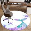 Mermaid Tail Chair Mat - Round Carpet for Home Decor, Office Use, Living Room