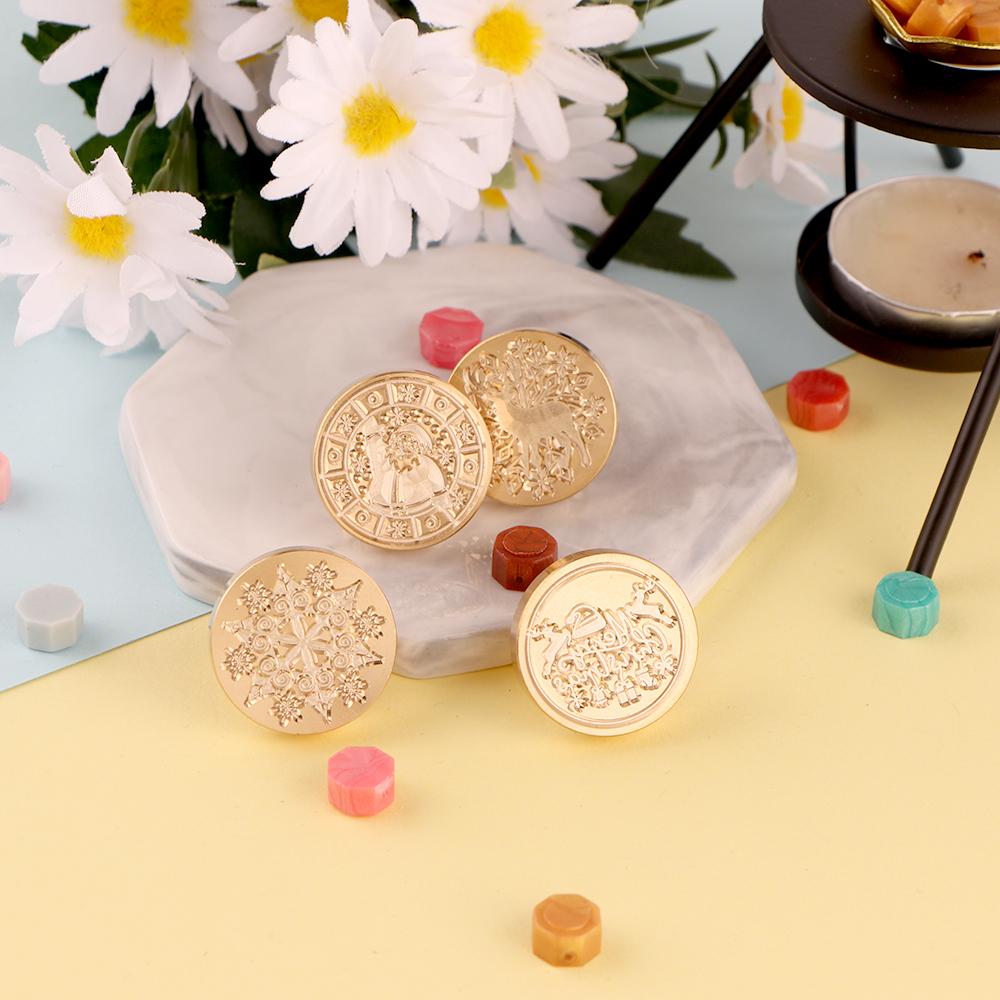 Christmas Crystal Ball Wax Seal Stamps Snowflake Wax Seal Stamp Head Christmas Eve for Invitations Envelope Card Gift Decoration
