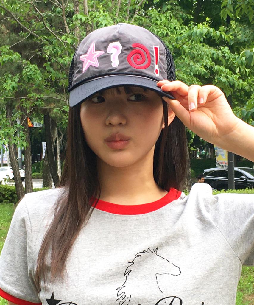 Loginaenloji Twinkle Pop Mesh Cap Gray