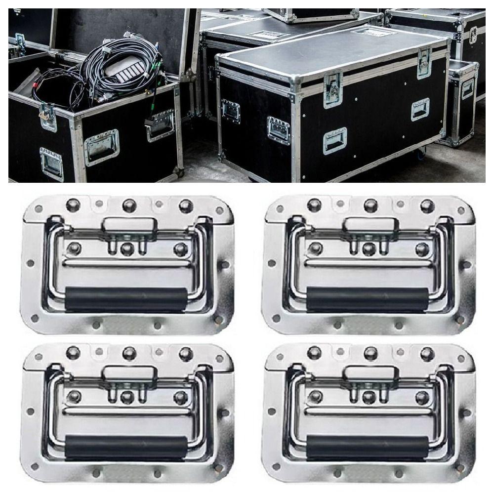 4Pcs Spring Loaded Flight Case Lock Security Lock Cabinet Zinc Zinc Alloy Pull Handle  Luggage