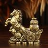 Vintage Brass Horse Statue Desktop Ornament Decoration Creative Metal Craft Home Decorations Zodiac Horse Statue Stereoscopic