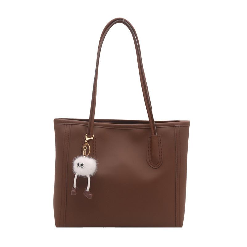 Retro Womens Oversized Tote Bag With Stitching Details And Internal Pouch For Commuting