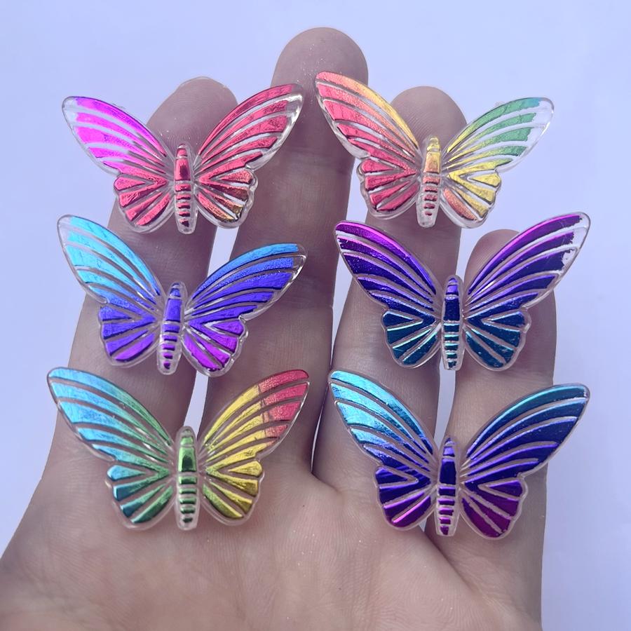 

10 шт. Смешанные подвески-шармы в виде бабочек со стразами, сделай сам, украшения для волос, украшения для дома и вечеринки, бабочки