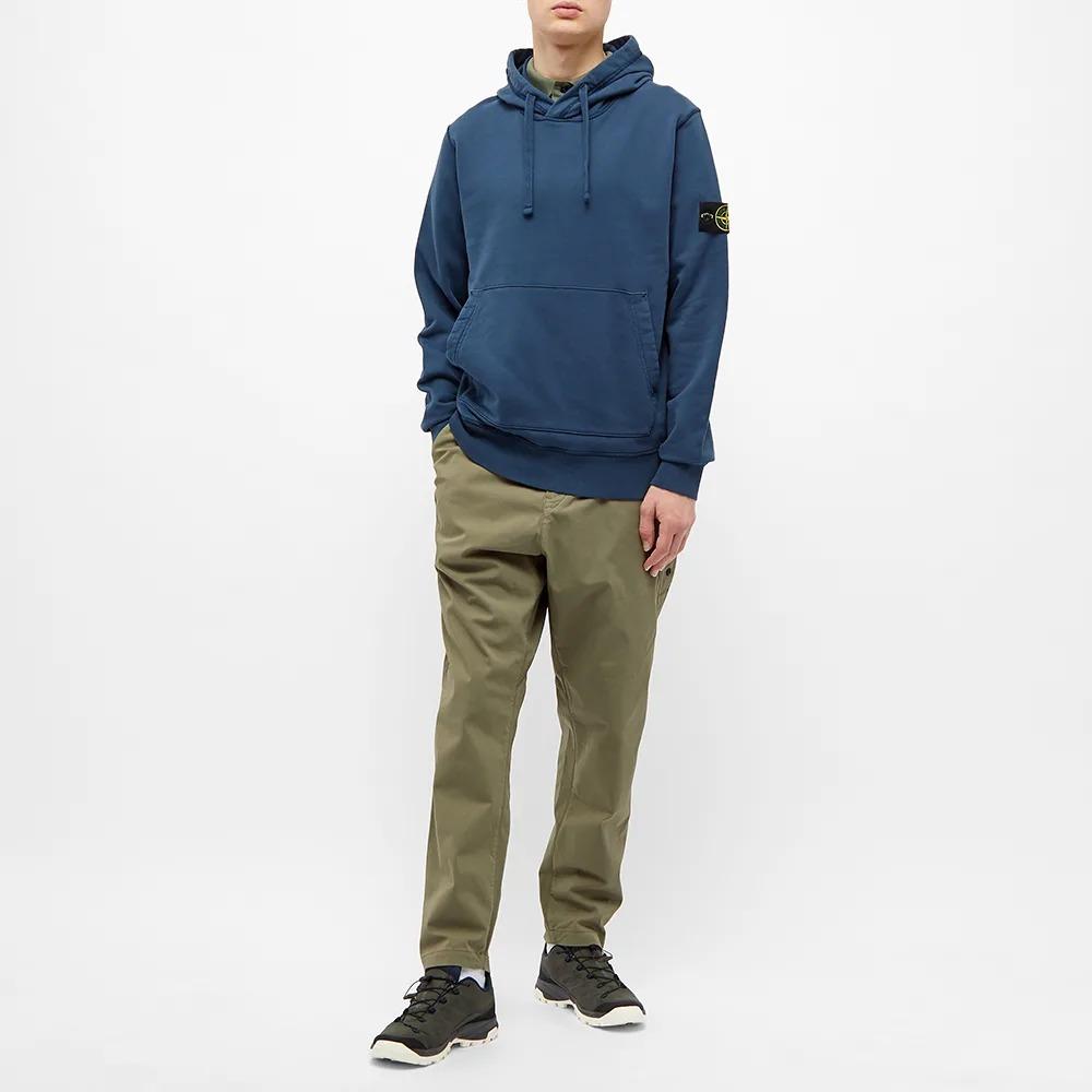 STONE ISLAND Compass Badge Pullover Hoodie Men Hoodies Blue 721564151-V0028