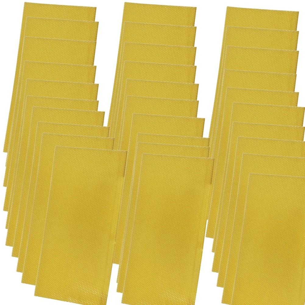 30 Pieces Beeswax For Honeycomb Sheets For Bee Foundation Accessories Simple Installation Garden Supplies