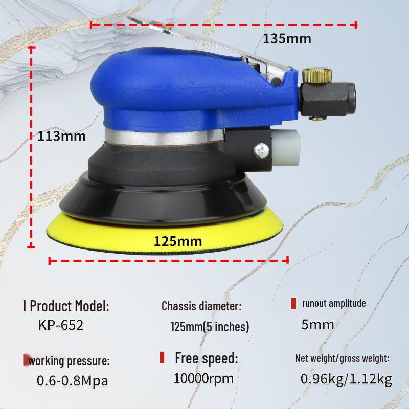 Gaobao 5-Inch Pneumatic Sander and Polisher for Car and Stone