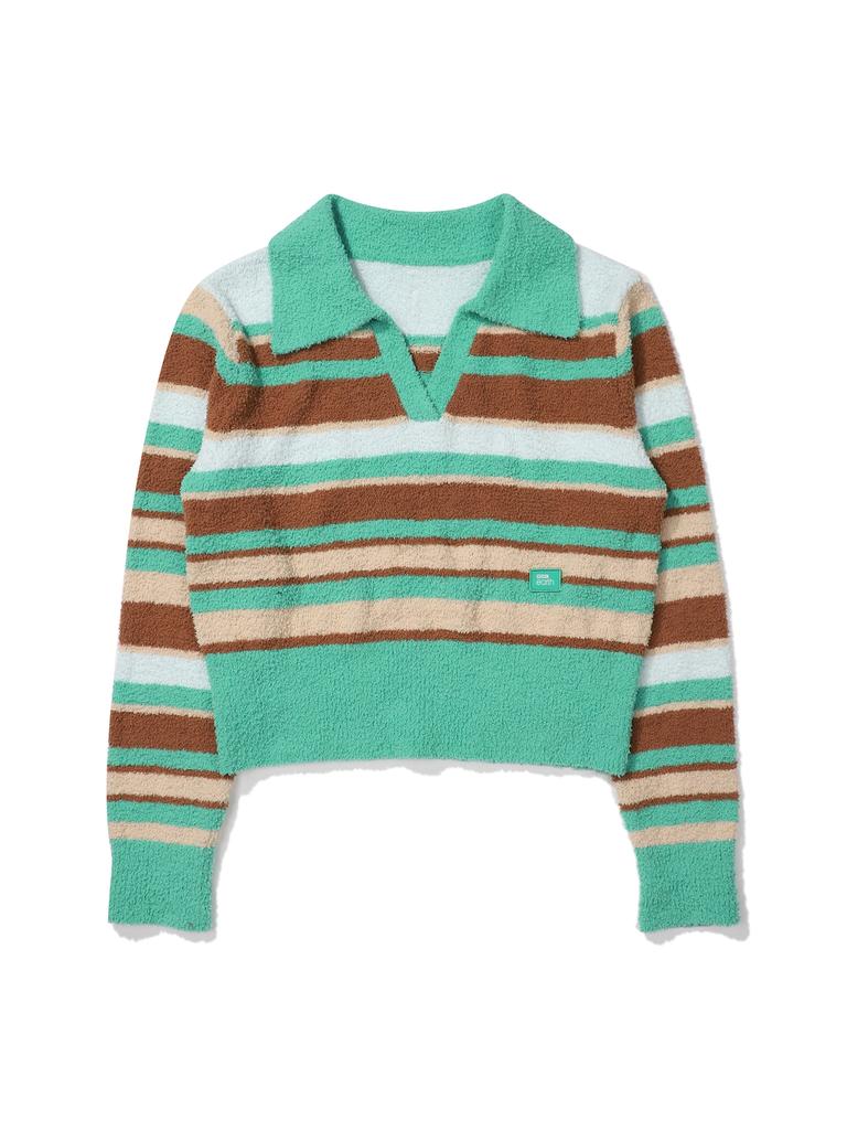 BBC EARTH W Eco Tactel Striped Knit_Green