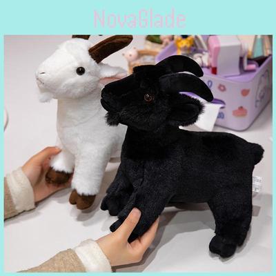 Adorable Small Mountain Goat Plush Doll Stuffed Animal Toy Soft Toy Popular Black And White Sheep Zodiac Sheep Bulk Order