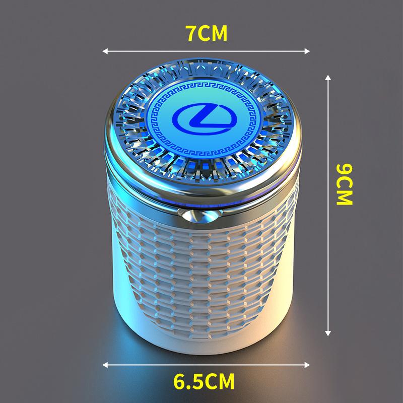 Car Ashtray LED Noctilucent Cigarette Butt Trash Box Accessories For Lexus F SPORT ES RX NX LS UX LM LX GX LC RZ IS CT GS RC HS