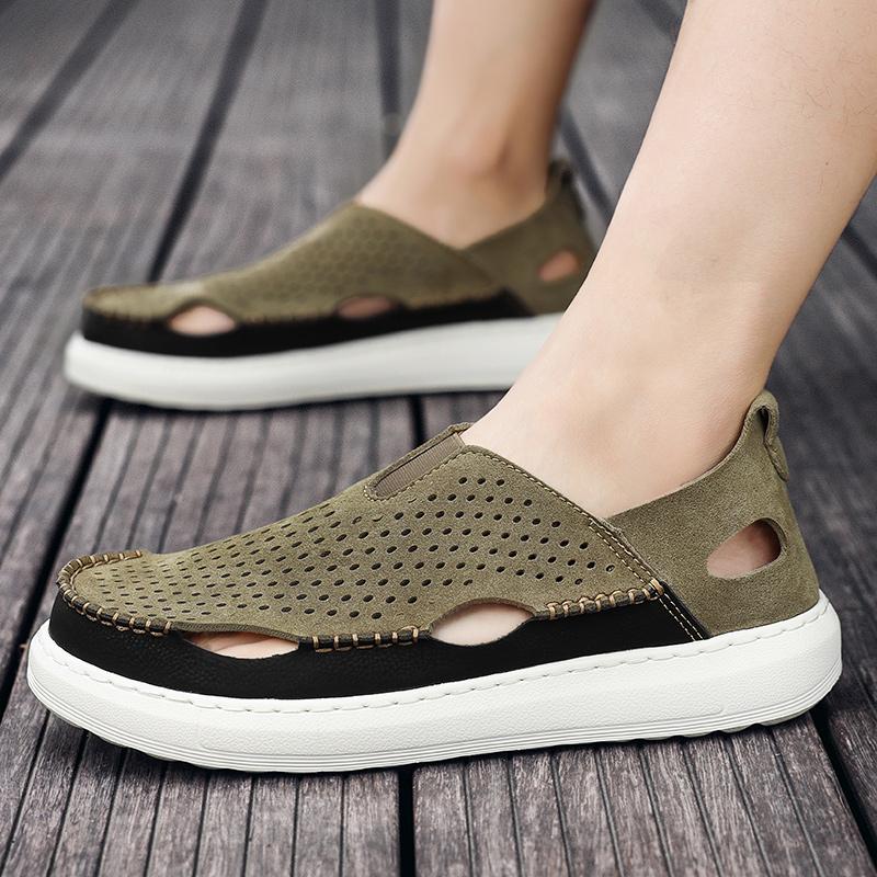 Men's Fashion Leisure Sandals Male Summer Breathable Trendy Casual Shoes Lightweight and Comfortable Wide Toe Shoes