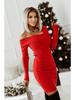 2024 Autumn/Winter European and American Women's Solid Color V-neck Dress