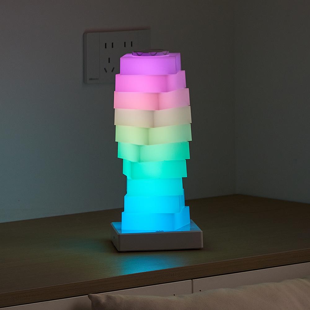 DIY Farbwechselnde Schreibtischlampe RGB 16 Farben LED-Lampe Schlafzimmer Nachttisch Dekoration Lampe Touch-Schalter Mehrstufiges Licht