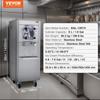 VEVOR Commercial Ice Cream Machine, 18 L/H Yield, 1600W Single Flavor Hard Serve Ice Cream Maker with Wheels, 6L Stainless Steel Cylinder