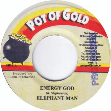 

7inch Record ELEPHANT MAN - Energy God NONE Pot Of Gold Jamaica Reggae, Ska & Dub Used