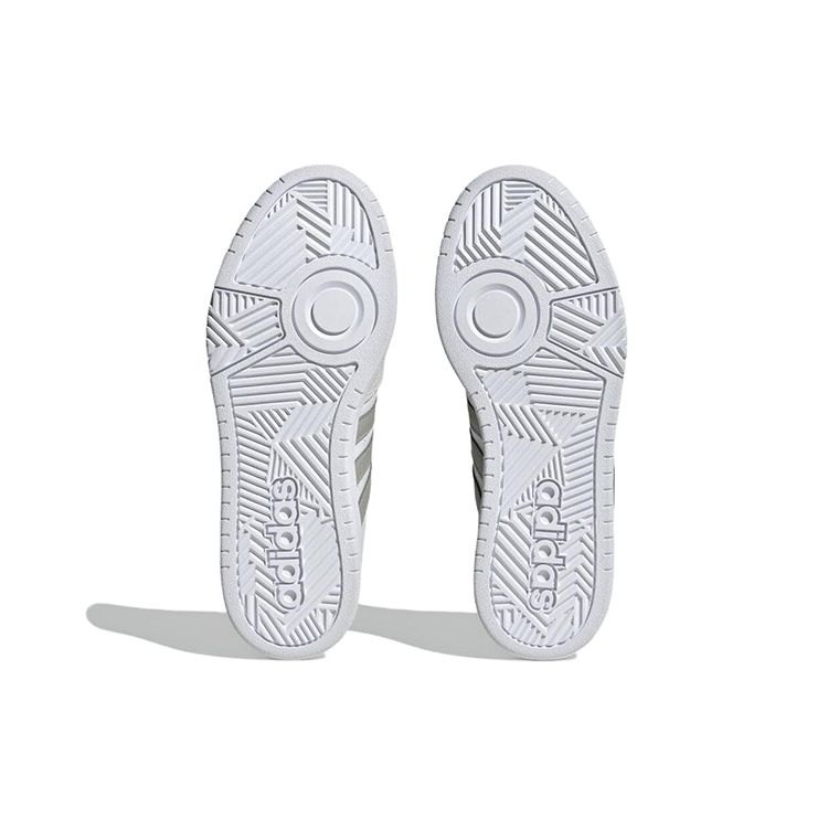Adidas Neo Hoops 3.0 Non-Slip Shock Absorption Wear-Resistant Low-Top Skate Shoes Men Sneakers White Gray HP7947