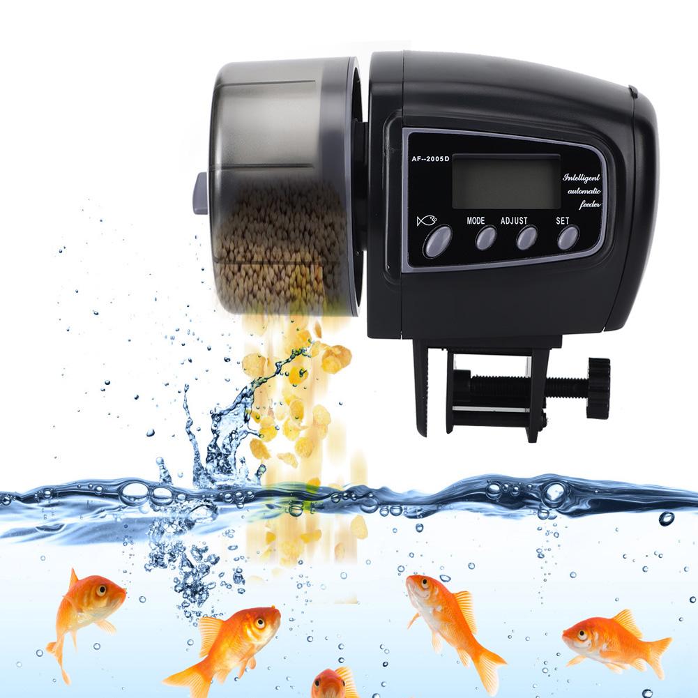 Adjustable Automatic Feeder Food Timer with Display Screen for Fish Tank Aquarium