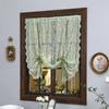 1Pc No-drill Simple White French Style Polyester Rustic Style Lace Curtains