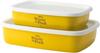 Fuji Enamel Disney Winnie the Pooh Shallow Square Container ML Set 2-Piece DYQ-2SF.P